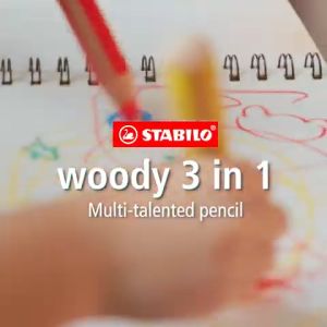 STABILO Woody 3 In 1 Multi-purpose colour pencil watercolour and crayon - Pick Your Own Set Of Woody