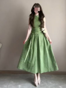 Elegant Waist Cinching Slimming Maxi Dress