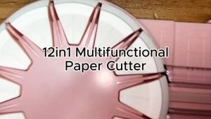 WPS 12-in-1 Paper Trimmer 360° Rotation Cutter Head Blade with 2 Pattern Guide Ruler
