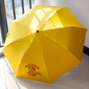 Baby Pikachu Cartoon Sun Umbrella Parasol Sun Umbrella Sunny Umbrella Dual-purpose Folding UV Protection