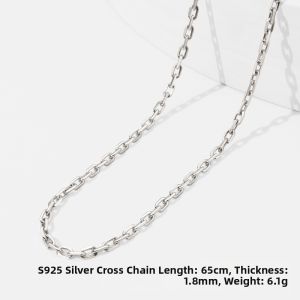 SHISHANGMEIDI | Fashionable Box Chain Mens Necklace 925 Silver