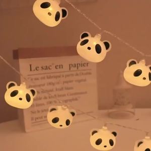 Cute Panda LED String Lights Lovely Fairy Lights Lamp for Bedroom Dorm Window Wall Decor Lovely Animal Twinkle Light