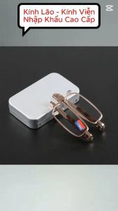 Kính lão đọc sách gấp gọn cao cấp nam nữ viễn thị cho người lớn tuổi sẵn độ gọng kim loại (Mã TA-98)