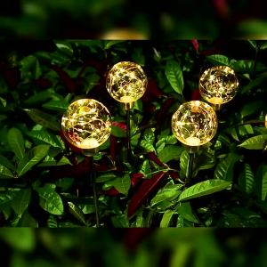 1PC LED Solar Warm Light Wishing BallSuitable for GardenLawnCourtyardTop BalconyParty and Festival Decoration