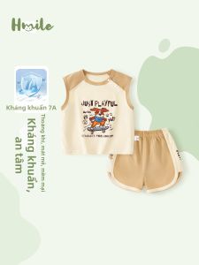 HUANMILE | Bộ Quần Áo Bé Trai Mỏng Hè Chống Khuẩn Hình Thú Nhỏ