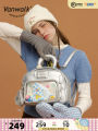 VANWALK Original Pizza Series Backpack Macaron Style Soft PU Material Leisure Casual Youth Shoulder Bag Traveling Outfit. 