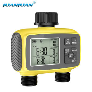 Haozee Smart Water Timer 2-Outlet Irrigation System Sprinkler TIMER Garden Programmer IPX7 LCD Display