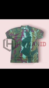 BAJU KAOS DRYFIT TNI ANGKATAN DARAT HIJAU LORENG PASKHAS TANGAN PENDEK (TENTARA AD)