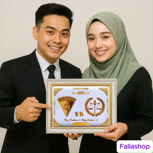 Mahar Akrilik Custom Profesi Polsuspas & Kejaksaan – Nama Timbul Mirror Gold Elegan & Eksklusif untuk Hari Spesial