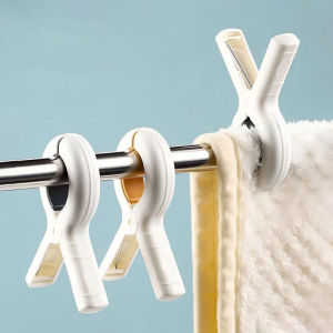 Beach Towel Clips Towel Holder Household Windproof Clothes Pins Non-Slip Strong Grip Pool Chair Clips Traceless Sock Quilt Clips