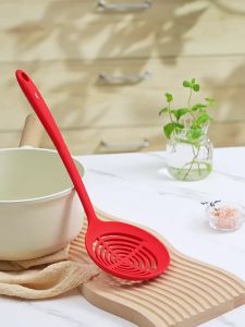 kochblume | Silicone Non-stick Integrated Long Handle Slotted Spoon