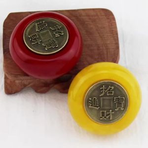 Brass Paper Weight Peso Para Papel De Round Pattern Rotating Decorate Paperweight Painting Calligraphy Paper Pressing Props
