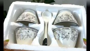 4 Mangkuk 4 Sudu Mangkuk Topi Buluh Set Pinggan Mangkuk Seramik Wangi Kecil Set Mangkuk Nasi Gaya Selit Mangkuk Mi Tebal Ringan Dan Mewah Dengan Rasa Mewah - Lazada