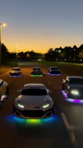 90-120 120-150 RGB LED Under Car Tube Strip Underbody Glow Neon Light Kit Wireless Control Multicolor