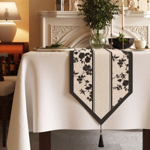 YINSHANG | Luxury Linen-Feeling Waterproof Tea Tablecloth