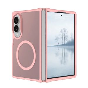 Luxury Matte Skin Feel for Magsafe Magnetic Phone Case For Samsung Galaxy Z Fold 8 7 6 Fold8 Ultra Shockproof PC TPU Cover