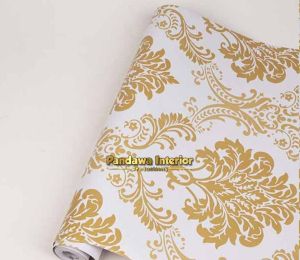 Wallsticker wallpaper dinding stiker dinding motif Batik Gold