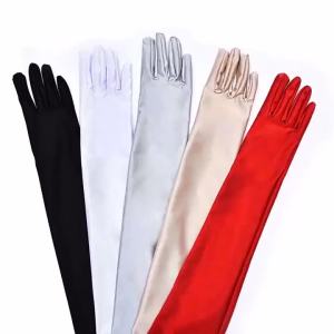 WRELS | Women Fashion Long Sleeves Adult Summer Solid Colors Party Outdoor Driving Gloves Sun Protection Anti UV Elastic Long Gloves