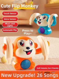 BEISHU | Voice-controlled Singing and Glowing Flip Monkey Toy