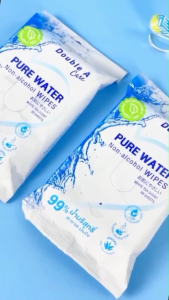 Double A Care ผ้าเช็ดทำความสะอาดผิว สูตรอ่อนโยน Pure Water Wipes จำนวน 20 แผ่น