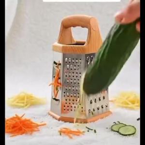 6-sided vegetable slicer slicer grater stainless Solid Sharp Blade Built To Last shredder for vegetable Rust-resistant stainless steel blade grater multifunctional Shred Slice Dice & Peel All In One Kitchen Gadget