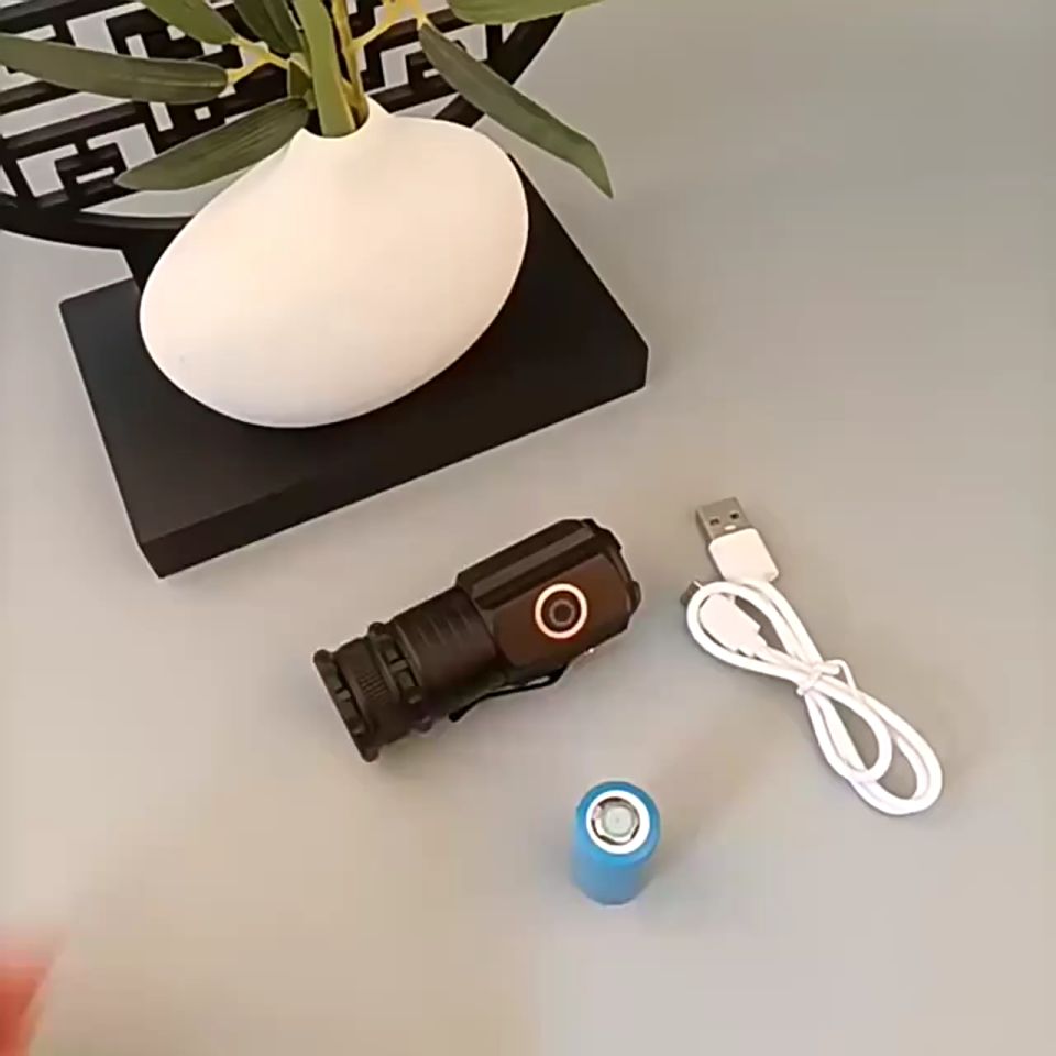HP-01 Rechargeable LED flashlight for camping waterproof compact drop-proof small 5 modes