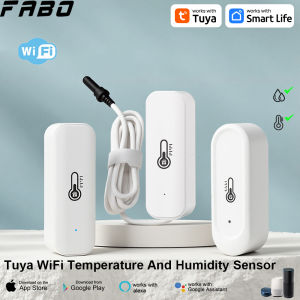 Indoor/Outdoor Tuya WiFi Thermometer Hygrometer APP Remote Check Room Temperature Humidity Monitor for Alexa Google Home Voice