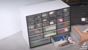 Clas 26 Mini Drawer Cabinet Plastic Storage Organizer with dividers (Black / White) PRIMETOP BUILDERS