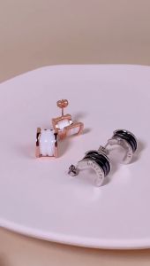Her Jewellery Destiny Ceramic Earrings - Luxury Crystal Embellishments plated with 18K Gold