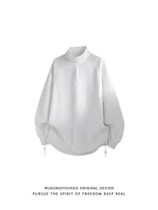 WUKONGYOUHUO | Retro Heavyweight Half Zip Hoodie