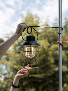 Outdoor Pig Tail Double Head Anti-slip Camping Canopy Pole Multi-functional Storage Hook Durable Lightweight Portable for Traveling