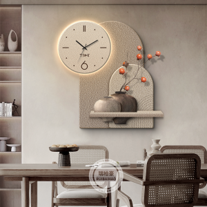 RUIBAHAO | Tangerine Auspicious Wall Clock Art Sandstone