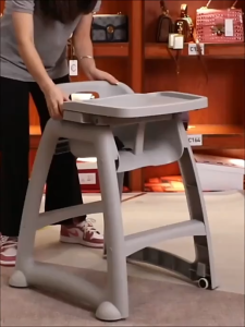 Charlie.vip Baby High Chair with 5-Point Safety Belt & Dual Trays | Adjustable Height waterproof stain-resistant