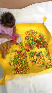 Art Mat Alas Sensory Play Mainan Anak Matras Lipat Portable