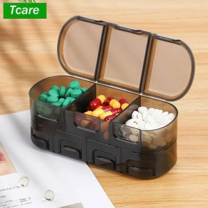 กล่องใส่ยารายสัปดาห์ 7 วัน กล่องใส่ยารายวัน 7 ช่องสําหรับการเดินทาง ภาชนะใส่ยาสําหรับยา อาหารเสริม