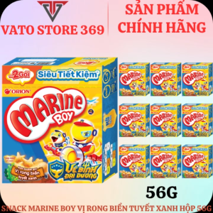 Bánh snack MARINE BOY vị rong biển tuyết xanh hộp 56g