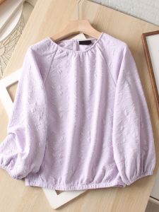 Spring 2025 Fresh Style Women's Crew Neck Sweatshirt: Versatile & Loose Fit
