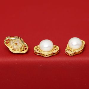 สร้อยข้อมือ DIY ชุบทอง 925 เงินแท้ ประดับมุกธรรมชาติ ลูกปัดแยก สร้อยข้อมือ สร้อยข้อมือ ลูกปัดแยก ลูกปัดแยก