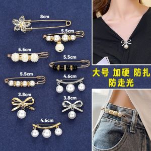 Pin Buckle Pants Waist Cinching Anti Exposure Safety Pin Clothes Fixing Alloy Brooch Pin Womens Fashion Accessories