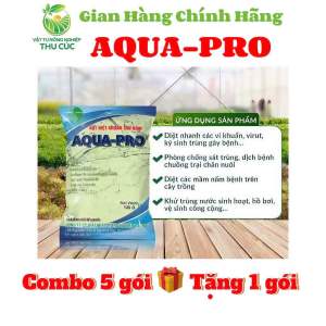 (Chính hãng) 5 gói tặng 1 - Aqua Pro chế phẩm sinh học phòng trừ nấm bệnh trên cây (125gr) rửa vườn nấm bệnh…