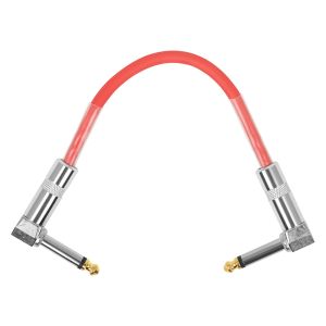 IRIN | 15 Cm Effector Connection Cable PVC Wrapped Metal Head Style Guitar Effector Connecting Cables 6.35mm Low Noise Cable