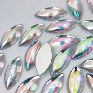 Acrylic Flat Bottom Drill Jewelry Accessories No Hole Smooth Surface Decorative Material for DIY Fashion Jewelry ZZ183