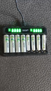 GOX 8-slot Battery Charger LED Display USB Charger+Energizer 1.2V AAA/AA Ni-MH Rechargeable Battery