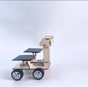 KM รถพลังงานแสงอาทิตย์ DIY ชุดประกอบไม้ T-M208 ของเล่นวิทยาศาสตร์ เสริมทักษะ STEM สำหรับเด็ก