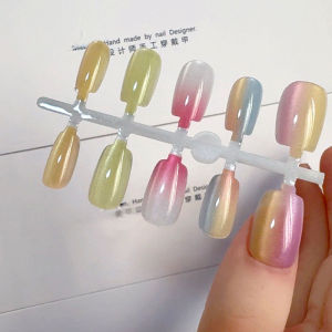 Handmade Nail Tips 10pcs Set Artificial Nails Wearable Nail Art False Nails Stick on Nail Tips Beauty Salon Supplies