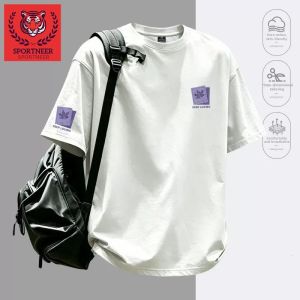 Cotton Purple Maple Leaf Design Boys T-Shirt