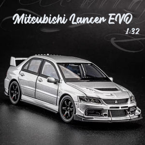 1:32 Scale Mitsubishi Lancer EVO Alloy Car Model Diecast Car Sound Light Car Lovers Collection Kids Birthday Gift Metal Boys Toys