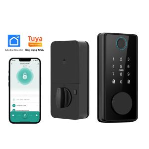 Khóa Cửa Điện Tử Bluetooth SmarDeer Tuya Có Khóa Cửa Không Cần Chìa Khóa Nhận Dạng Vân Tay Tương Thích Với Cửa Gỗ Và Cửa Thép