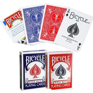 [A D]Bicycle Rider Back Playing Cards Standard Index Red Black Decks of Cards Premium Poker Cards for Blackjack Casino Family Games