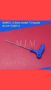 T shape hex 3mm  - KUNCI L MODET T 2 CABANG 3.0 MM MISO -71307-2 / KUNCI L MEKANIK MESIN JAHIT